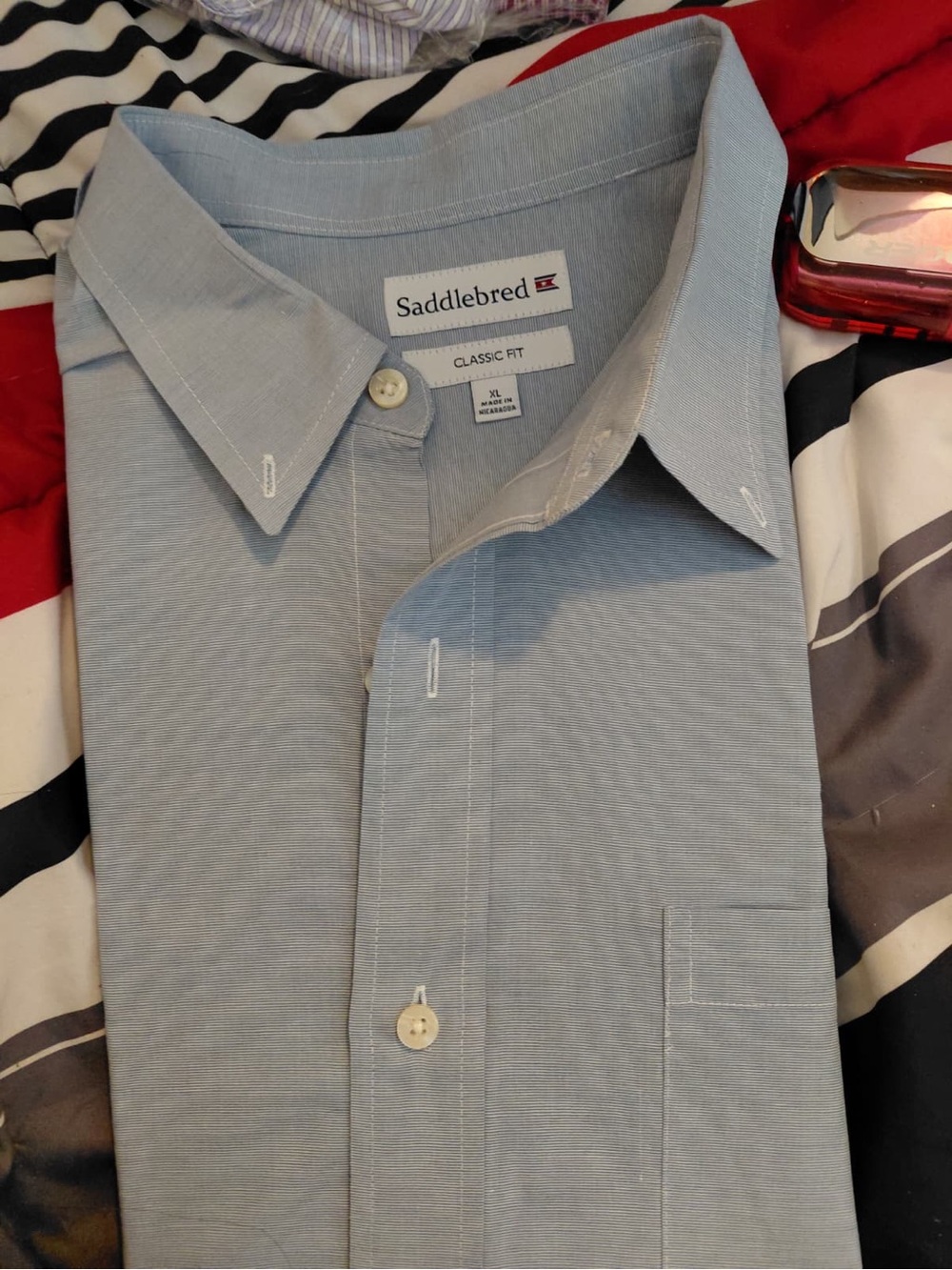 Saddlebred Men's Light Blue Classic Fit Dress Shirt